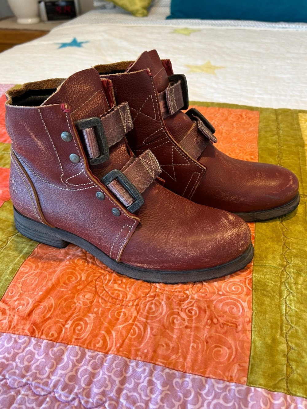 Fly London Distressed Leather Boots, size 38